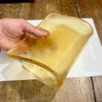 The gelatine plate used in gel plate printing Florence workshops for kids at Fatacadabra